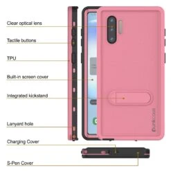 PunkCase Galaxy Note 10 Waterproof Case, [KickStud Series] Armor Cover [Pink] -Phone Vibe Shop Description Kickstud Galaxy Note 10 960b9adf 4f83 45c5 a883 c0fc72d0c876