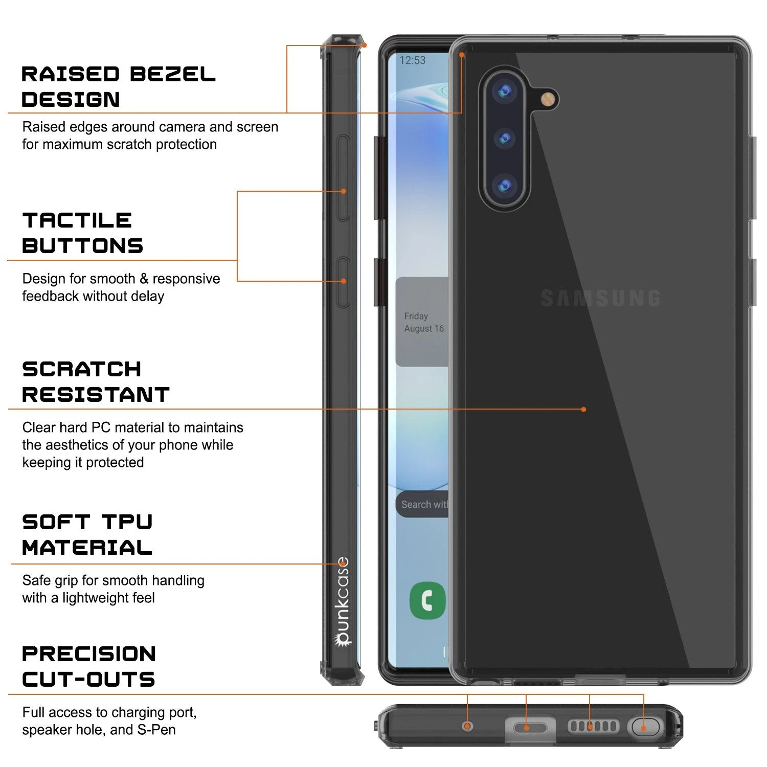 Galaxy Note 20 Punkcase Lucid-2.0 Series Slim Fit Armor Crystal Black Case Cover 6 Galaxy Note 20 Punkcase Lucid-2.0 Series Slim Fit Armor Crystal Black Case Cover - Image 4