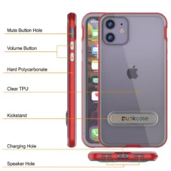 IPhone 11 Case, PUNKcase [LUCID 3.0 Series] [Slim Fit] Armor Cover W/ Integrated Screen Protector [Red] -Phone Vibe Shop Detail Lucid 3 Iphone 9466bdf7 6ea1 4923 b103 805ecd050f78