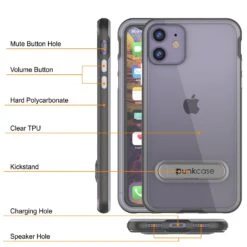 IPhone 11 Case, PUNKcase [LUCID 3.0 Series] [Slim Fit] Armor Cover W/ Integrated Screen Protector [Grey] -Phone Vibe Shop Detail Lucid 3 Iphone d2b3b4b8 5277 422b ac1e 8de793c6f878