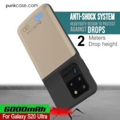 PunkJuice S20 Ultra Battery Case Gold - Fast Charging Power Juice Bank With 6000mAh -Phone Vibe Shop Drop Punkjuice Galaxy S20 Ultra 69036e09 0531 4d04 82d0 62be9f85e471