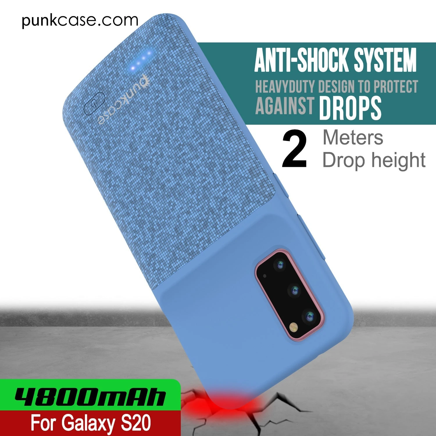 PunkJuice S20 Battery Case Patterned Blue - Fast Charging Power Juice Bank With 4800mAh 5 PunkJuice S20 Battery Case Patterned Blue - Fast Charging Power Juice Bank With 4800mAh - Image 3