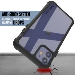 PunkCase IPhone 11 Case, [Spartan Series] Clear Rugged Heavy Duty Cover W/Built In Screen Protector [Black] -Phone Vibe Shop Drop Spartan Iphone 11