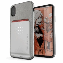 IPhone X Case, Ghostek Exec 2 Series For IPhone X / IPhone Pro Protective Wallet Case [Silver]
