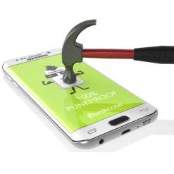 Galaxy S6 Edge White Punkcase Glass SHIELD Tempered Glass Screen Protector 0.33mm Thick 9H Glass