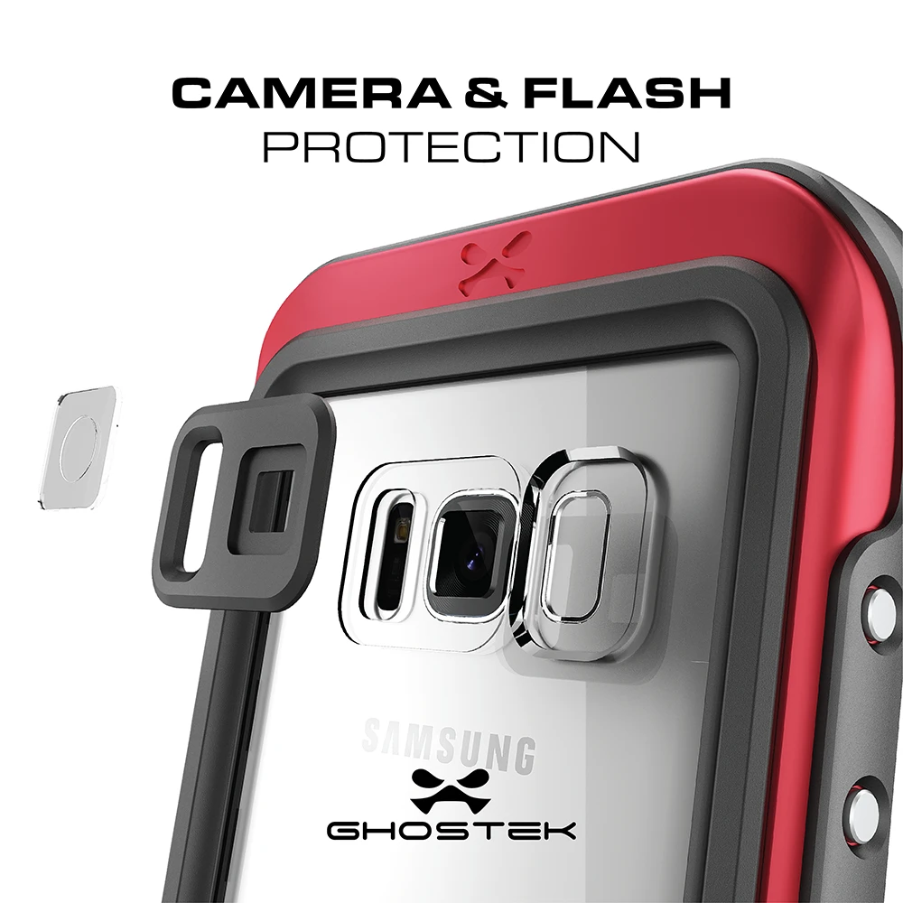 Galaxy S8 Plus Waterproof Case, Ghostek Atomic 3 Series| Underwater | Shockproof | Dirt-proof | Snow-proof | Aluminum Frame | Ultra Fit | (Pink) 7 Galaxy S8 Plus Waterproof Case, Ghostek Atomic 3 Series| Underwater | Shockproof | Dirt-proof | Snow-proof | Aluminum Frame | Ultra Fit | (Pink) - Image 5