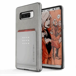 Galaxy Note 8 Case, Ghostek Exec 2 Slim Hybrid Impact Wallet Case For Samsung Galaxy Note 8 Armor | Silver