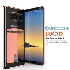 Galaxy Note 8 Case, PUNKCASE® LUCID Rose Gold Series | Card Slot | SHIELD Screen Protector -Phone Vibe Shop Galaxy Note 8 Case PUNKCASE LUCID Rose Gold 4