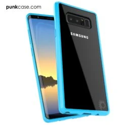 Galaxy Note 8 Case, PUNKcase [LUCID 2.0 Series] [Slim Fit] Armor Cover W/Integrated Anti-Shock System & Screen Protector [Light Blue] -Phone Vibe Shop Galaxy Note 8 Case PUNKcase LUCID 2.0 Series Blue 1