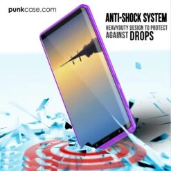 Galaxy Note 8 Case, PUNKcase [LUCID 2.0 Series] [Slim Fit] Armor Cover W/Integrated Anti-Shock System & Screen Protector [Purple] -Phone Vibe Shop Galaxy Note 8 Case PUNKcase LUCID 2.0 Series Purple 2