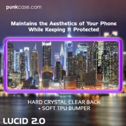 Galaxy Note 8 Case, PUNKcase [LUCID 2.0 Series] [Slim Fit] Armor Cover W/Integrated Anti-Shock System & Screen Protector [Purple] -Phone Vibe Shop Galaxy Note 8 Case PUNKcase LUCID 2.0 Series Purple 3