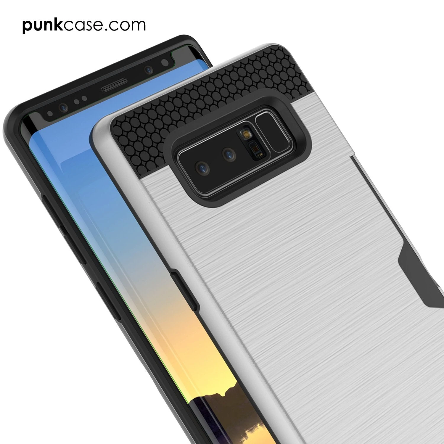 Galaxy Note 8 Case, PUNKcase [SLOT Series] Slim FitSamsung Note 8 [Silver] - Image 5