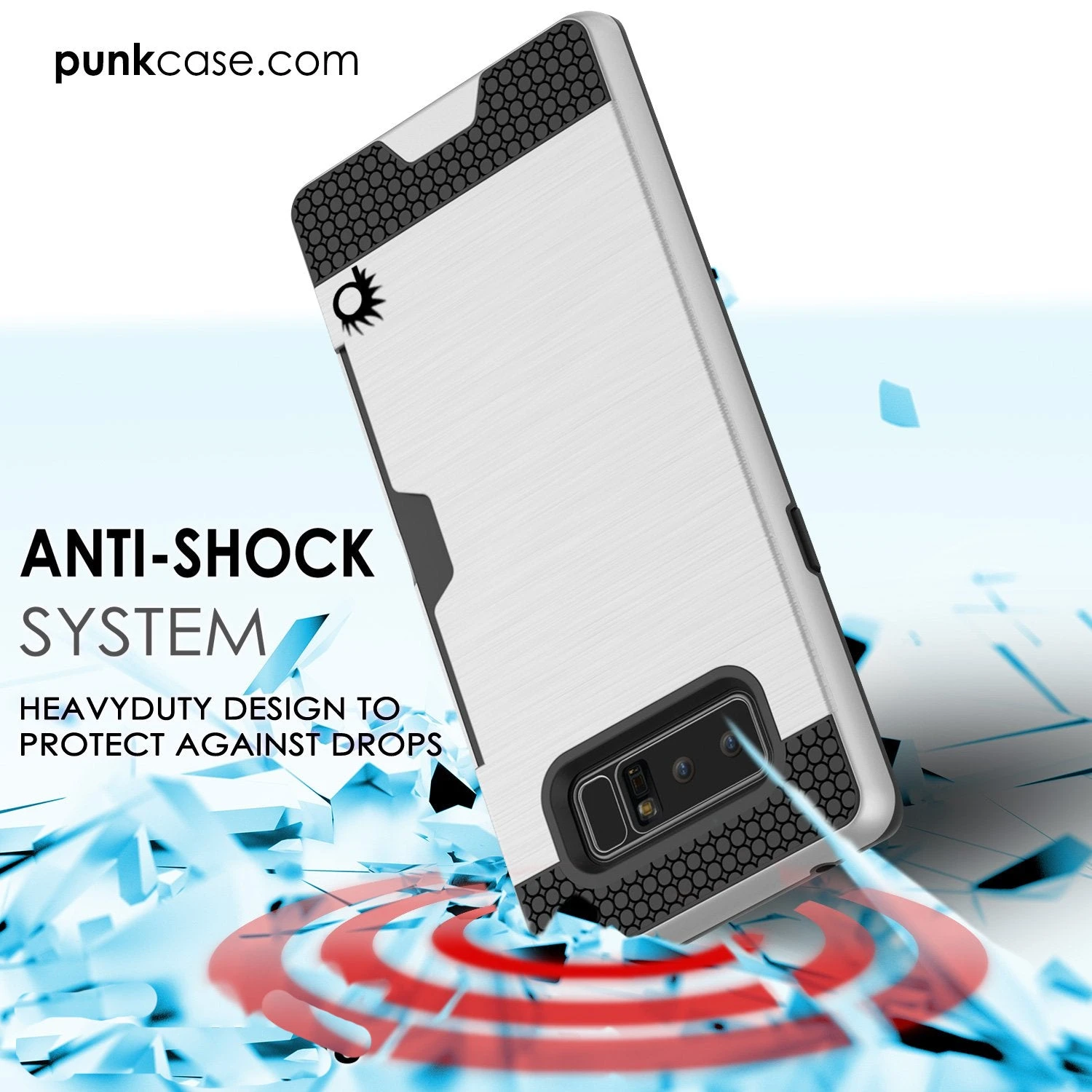 Galaxy Note 8 Case, PUNKcase [SLOT Series] Slim FitSamsung Note 8 [Silver] - Image 6