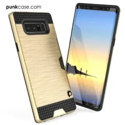 Galaxy Note 8 Case, PUNKcase [SLOT Series] Slim FitSamsung Note 8 [Gold] -Phone Vibe Shop Galaxy Note 8 Case PUNKcase SLOT Series golden 1