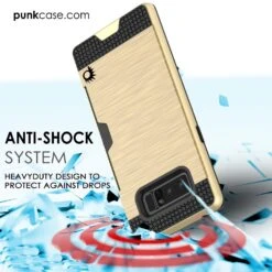 Galaxy Note 8 Case, PUNKcase [SLOT Series] Slim FitSamsung Note 8 [Gold] -Phone Vibe Shop Galaxy Note 8 Case PUNKcase SLOT Series golden 4