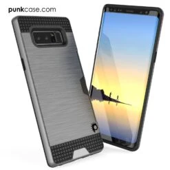 Galaxy Note 8 Case, PUNKcase [SLOT Series] Slim FitSamsung Note 8[Grey] -Phone Vibe Shop Galaxy Note 8 Case PUNKcase SLOT Series grey 1