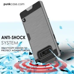 Galaxy Note 8 Case, PUNKcase [SLOT Series] Slim FitSamsung Note 8[Grey] -Phone Vibe Shop Galaxy Note 8 Case PUNKcase SLOT Series grey 2