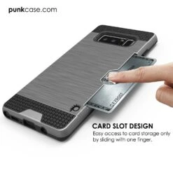 Galaxy Note 8 Case, PUNKcase [SLOT Series] Slim FitSamsung Note 8[Grey] -Phone Vibe Shop Galaxy Note 8 Case PUNKcase SLOT Series grey 4