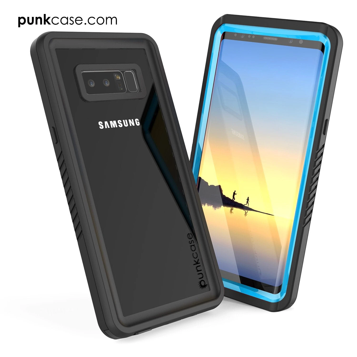 Galaxy Note 8 Case, Punkcase [Extreme Series] [Slim Fit] [IP68 Certified] [Shockproof] Armor Cover W/ Built In Screen Protector [Light Blue] - Image 5