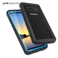 Galaxy Note 8 Case, Punkcase [Extreme Series] [Slim Fit] [IP68 Certified] [Shockproof] Armor Cover W/ Built In Screen Protector [Light Blue] -Phone Vibe Shop Galaxy Note 8 Waterproof Case Punkcase Extreme Series Slim Fit IP68 Certified Shockproof Snowproof Dirproof Armor Cover W Built In Screen Protector for Samsung Galaxy Note 8 Light Blue 3