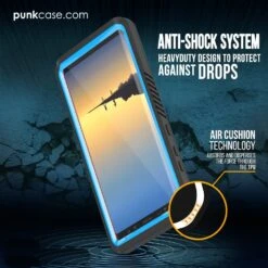 Galaxy Note 8 Case, Punkcase [Extreme Series] [Slim Fit] [IP68 Certified] [Shockproof] Armor Cover W/ Built In Screen Protector [Light Blue] -Phone Vibe Shop Galaxy Note 8 Waterproof Case Punkcase Extreme Series Slim Fit IP68 Certified Shockproof Snowproof Dirproof Armor Cover W Built In Screen Protector for Samsung Galaxy Note 8 Light Blue 4