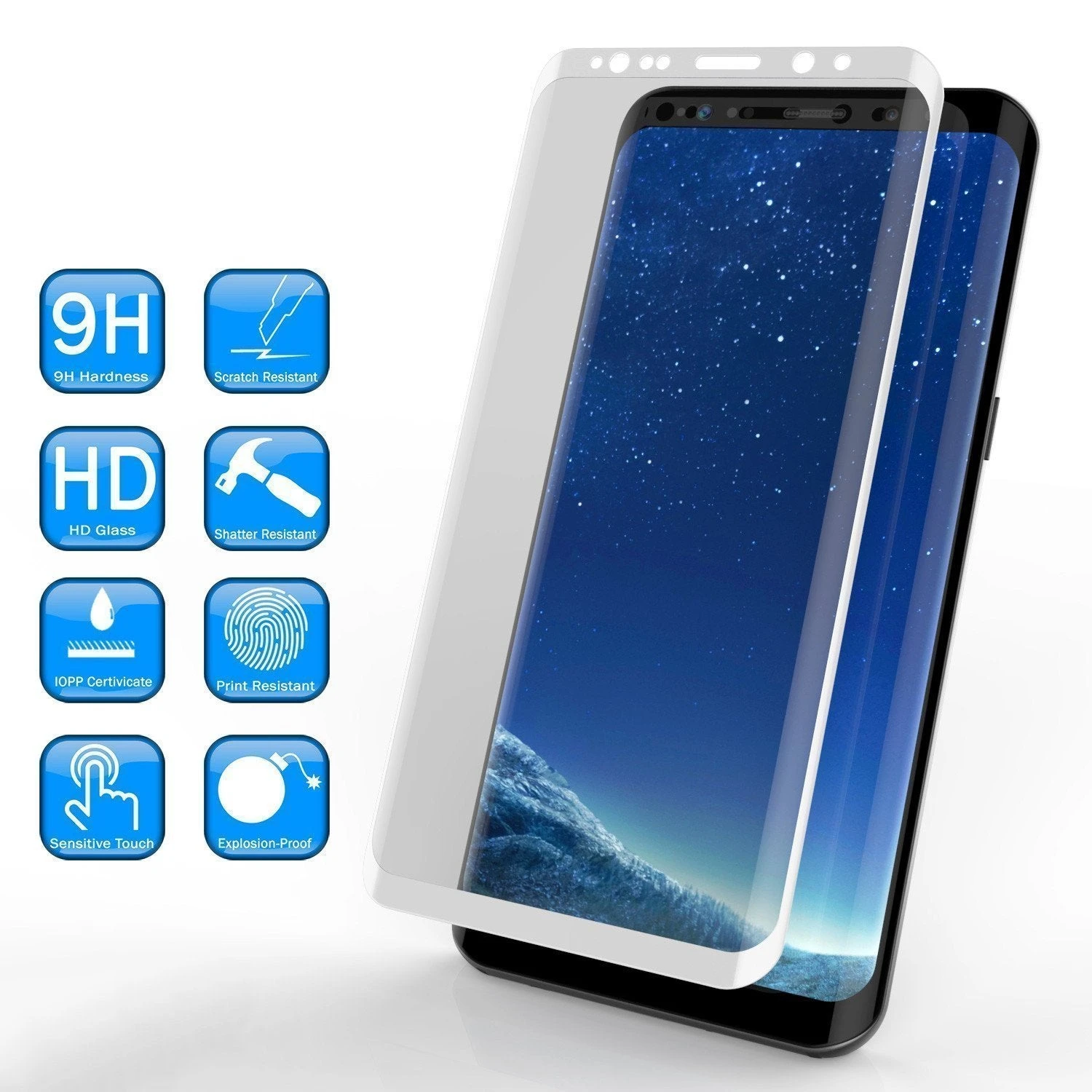 Galaxy S20+ Plus White Punkcase Glass SHIELD Tempered Glass Screen Protector 0.33mm Thick 9H Glass - Image 2