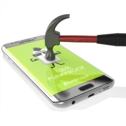 Galaxy S7 Edge Silver Punkcase Glass SHIELD Tempered Glass Screen Protector 0.33mm Thick 9H Glass