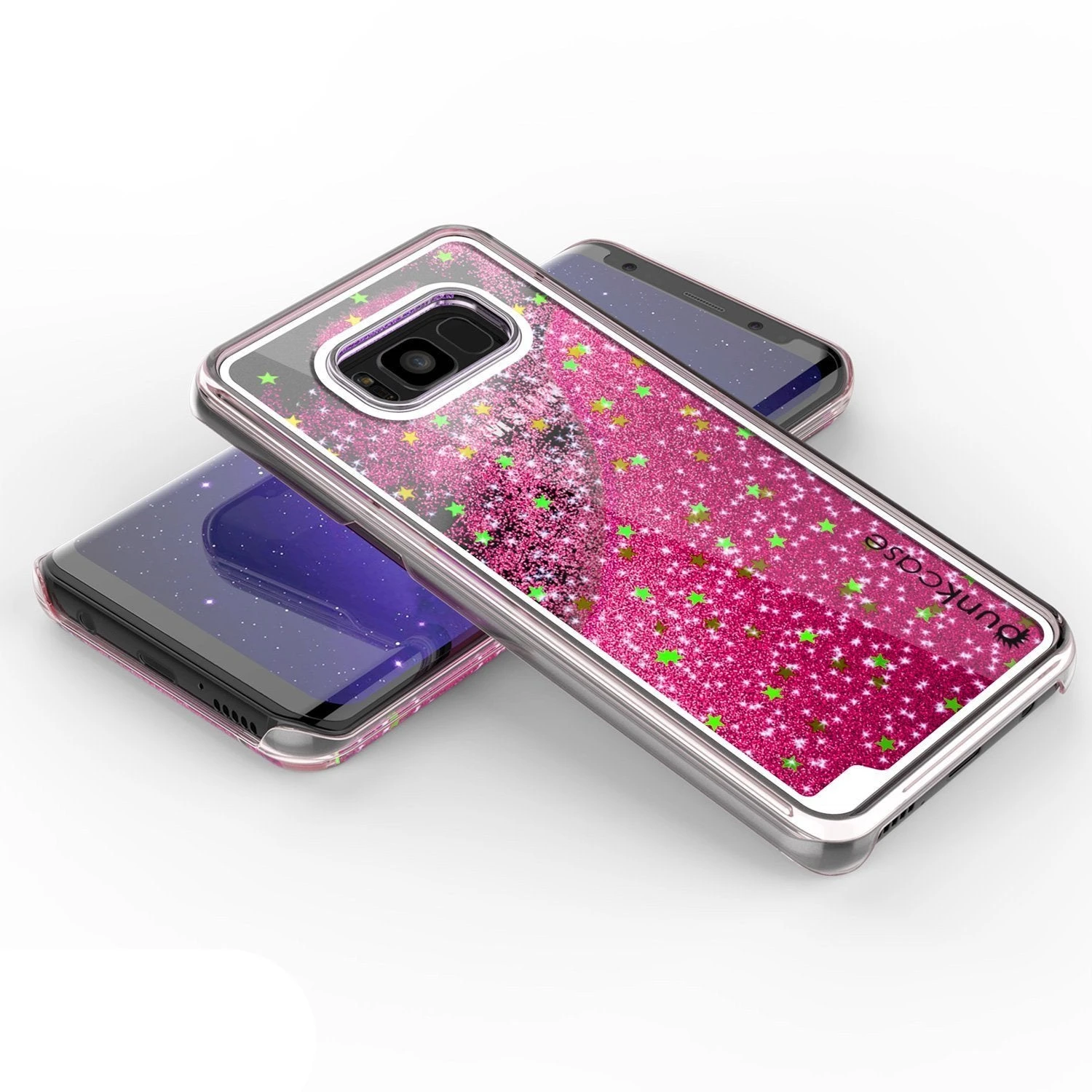 Galaxy S8 Case, Punkcase [Liquid Series] Protective Dual Layer Floating Glitter Cover + PunkShield Screen Protector For Samsung S8 [Pink] - Image 4