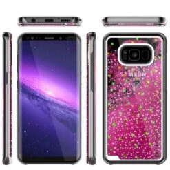 Galaxy S8 Case, Punkcase [Liquid Series] Protective Dual Layer Floating Glitter Cover + PunkShield Screen Protector For Samsung S8 [Pink] -Phone Vibe Shop Galaxy S8 Case Punkcase Liquid Series Protective Dual Layer Floating Glitter Cover with lots of Bling Sparkle PunkShield Screen Protector for Samsung S8 Pink 5