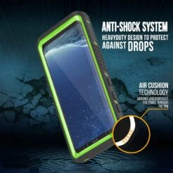 Galaxy S8 Waterproof Case, Punkcase [Extreme Series] [Slim Fit] [IP68 Certified] [Shockproof] [Snowproof] [Dirproof] Armor Cover W/ Built In Screen Protector For Samsung Galaxy S8 [Green] -Phone Vibe Shop Galaxy S8 Waterproof Case Punkcase Extreme Series Green 3