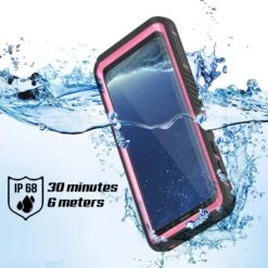 Galaxy S8 Waterproof Case, Punkcase [Extreme Series] [Slim Fit] [IP68 Certified] [Shockproof] [Snowproof] [Dirproof] Armor Cover W/ Built In Screen Protector For Samsung Galaxy S8 [Pink] -Phone Vibe Shop Galaxy S8 Waterproof Case Punkcase Extreme Series Pink 2
