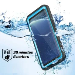 Galaxy S8 PLUS Waterproof Case, Punkcase [Extreme Series] [Slim Fit] [IP68 Certified] [Shockproof] [Snowproof] [Dirproof] Armor Cover [Light Blue] -Phone Vibe Shop Galaxy S8 Waterproof Case Punkcase Extreme Series blue 2