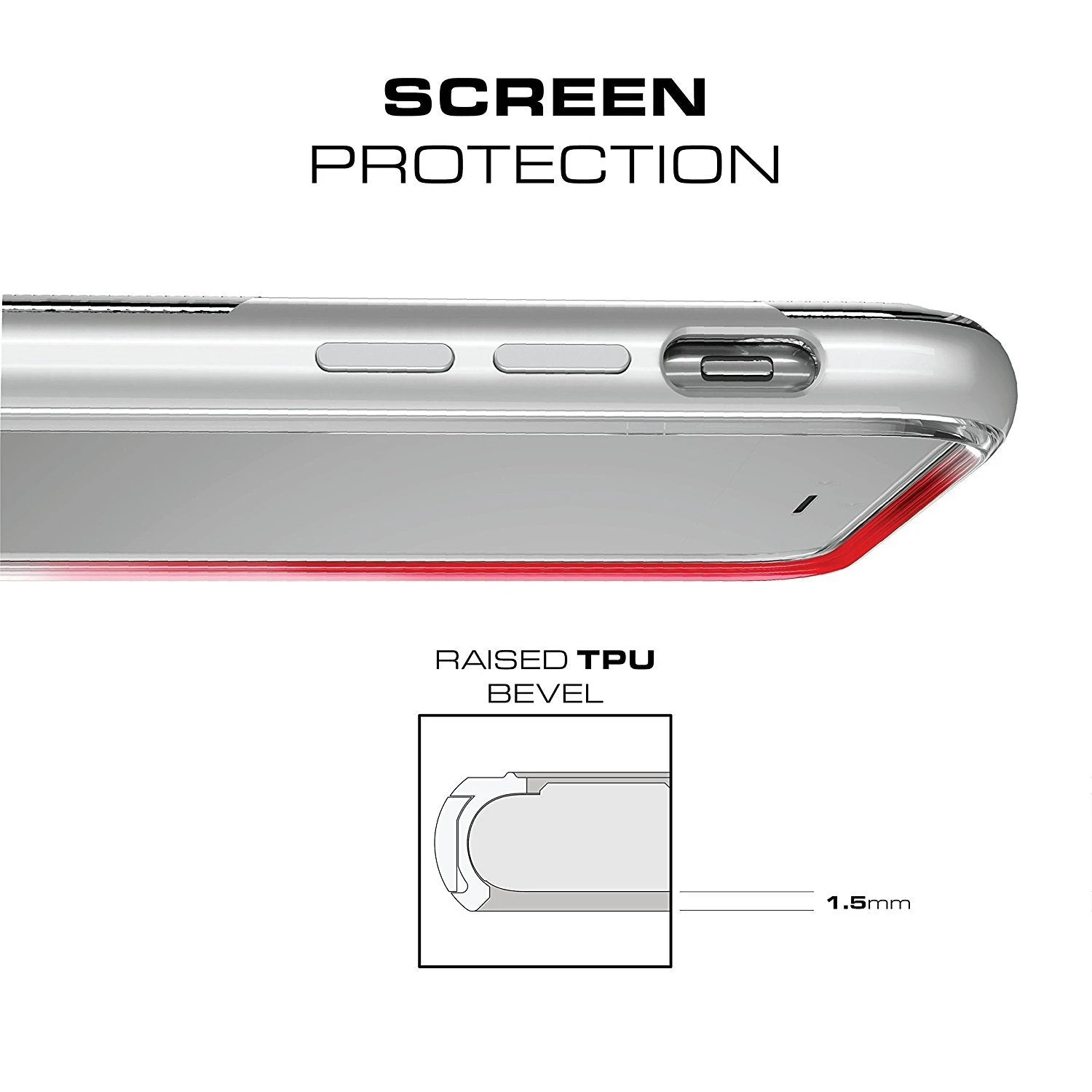 IPhone 7 Case, Ghostek Cloak 3 Series Case For IPhone 7 Case Clear Protective Case [RED] - Image 5