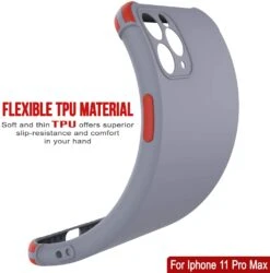 Punkcase Protective & Lightweight TPU Case [Sunshine Series] For IPhone 11 Pro Max [Grey] -Phone Vibe Shop Grey 03 381bd8d8 d588 469f 84d3 5799a6781d79