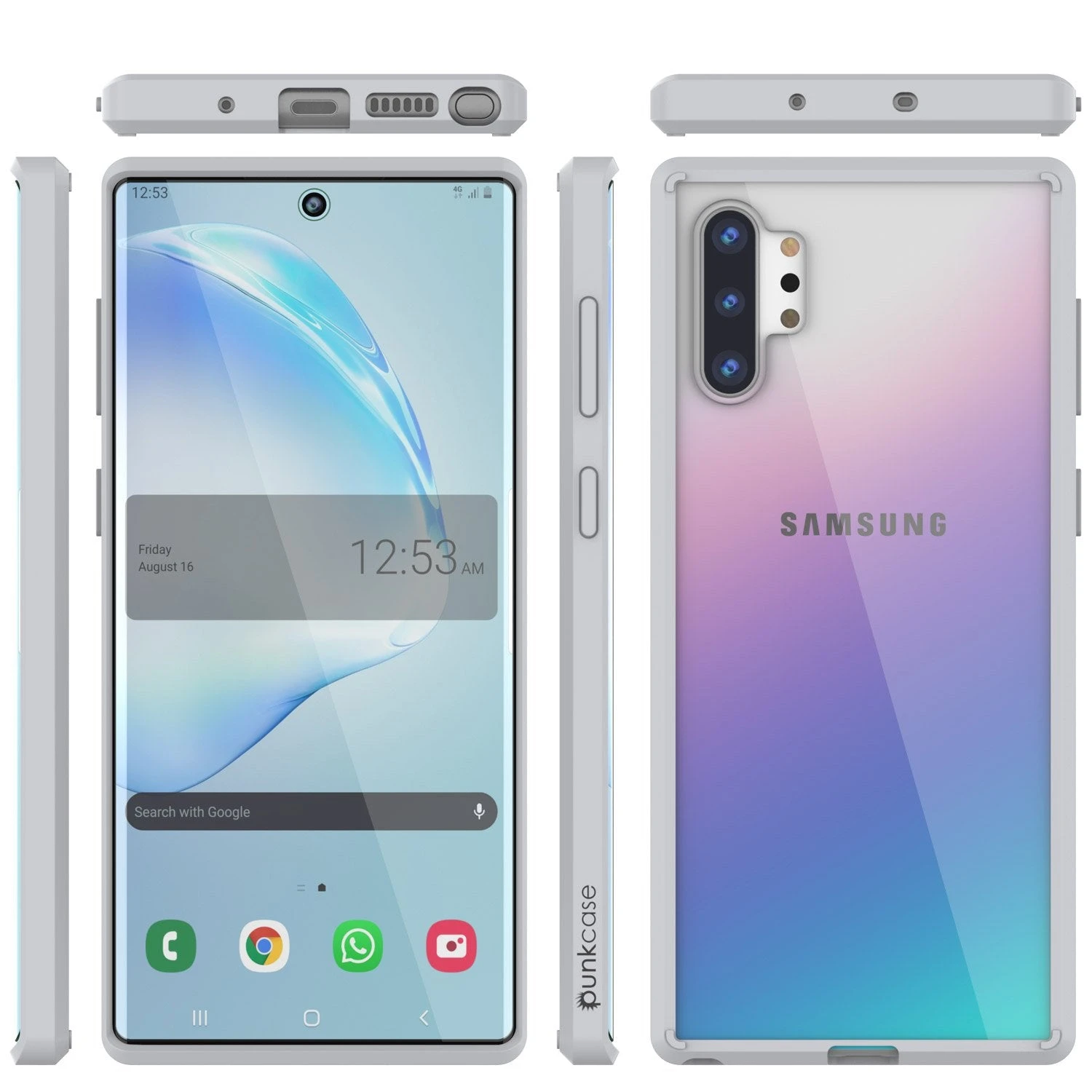 Galaxy Note 10+ Plus Punkcase Lucid-2.0 Series Slim Fit Armor White Case Cover 4 Galaxy Note 10+ Plus Punkcase Lucid-2.0 Series Slim Fit Armor White Case Cover - Image 2