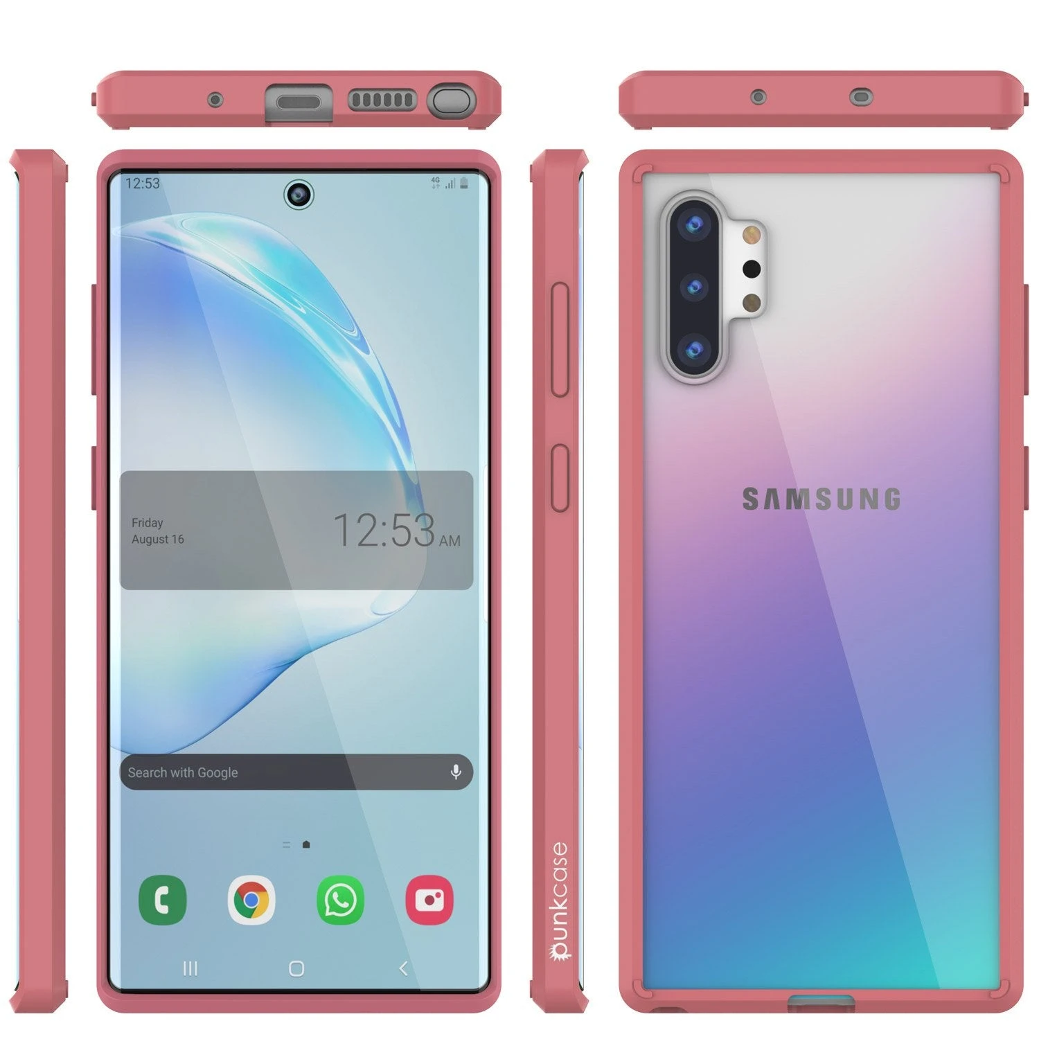 Galaxy Note 10+ Plus Punkcase Lucid-2.0 Series Slim Fit Armor Pink Case Cover 4 Galaxy Note 10+ Plus Punkcase Lucid-2.0 Series Slim Fit Armor Pink Case Cover - Image 2