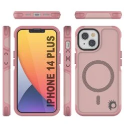 PunkCase IPhone 14 Plus Case, [Spartan 2.0 Series] Clear Rugged Heavy Duty Cover W/Built In Screen Protector [Pink] -Phone Vibe Shop Group Spartan 2 Iphone 14 Plus f148ace6 7220 4649 8a41 b25bdfe7aa55
