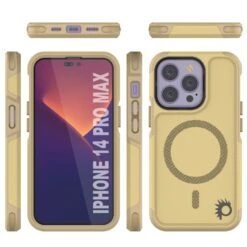 PunkCase IPhone 14 Pro Max Case, [Spartan 2.0 Series] Clear Rugged Heavy Duty Cover W/Built In Screen Protector [Yellow] -Phone Vibe Shop Group Spartan 2 Iphone 14 Pro Max 57cb75ca fa4f 4a71 92e7 4f5c76046d0a