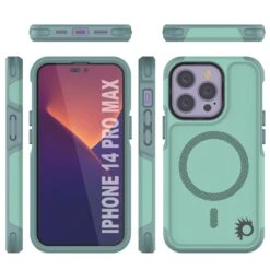 PunkCase IPhone 14 Pro Max Case, [Spartan 2.0 Series] Clear Rugged Heavy Duty Cover W/Built In Screen Protector [Teal] -Phone Vibe Shop Group Spartan 2 Iphone 14 Pro Max ff33dc6b b0a4 4786 9c66 aec2bb73c70a