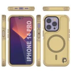 PunkCase IPhone 14 Pro Case, [Spartan 2.0 Series] Clear Rugged Heavy Duty Cover W/Built In Screen Protector [Yellow] -Phone Vibe Shop Group Spartan 2 Iphone 14 Pro 2bc9d772 2be5 43bb 9a35 c0fc15c74f4b