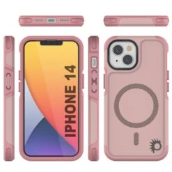 PunkCase IPhone 14 Case, [Spartan 2.0 Series] Clear Rugged Heavy Duty Cover W/Built In Screen Protector [Pink] -Phone Vibe Shop Group Spartan 2 Iphone 14 1de473aa f8ae 4e29 9efb 07fd0e421155