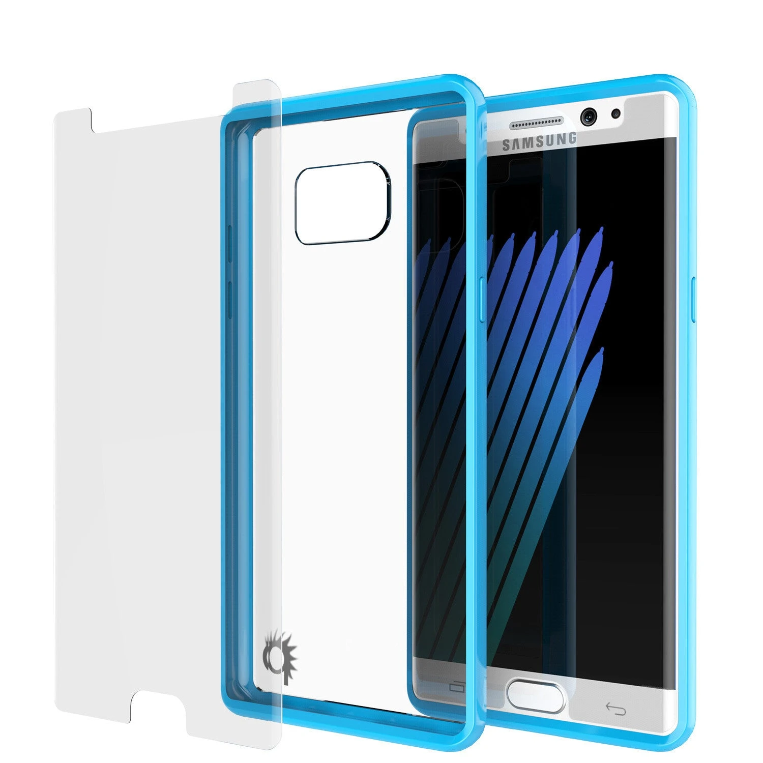 Note 7 Case Punkcase® LUCID 2.0 Light Blue Series W/ PUNK SHIELD Screen Protector | Ultra Fit 4 Note 7 Case Punkcase® LUCID 2.0 Light Blue Series W/ PUNK SHIELD Screen Protector | Ultra Fit - Image 2