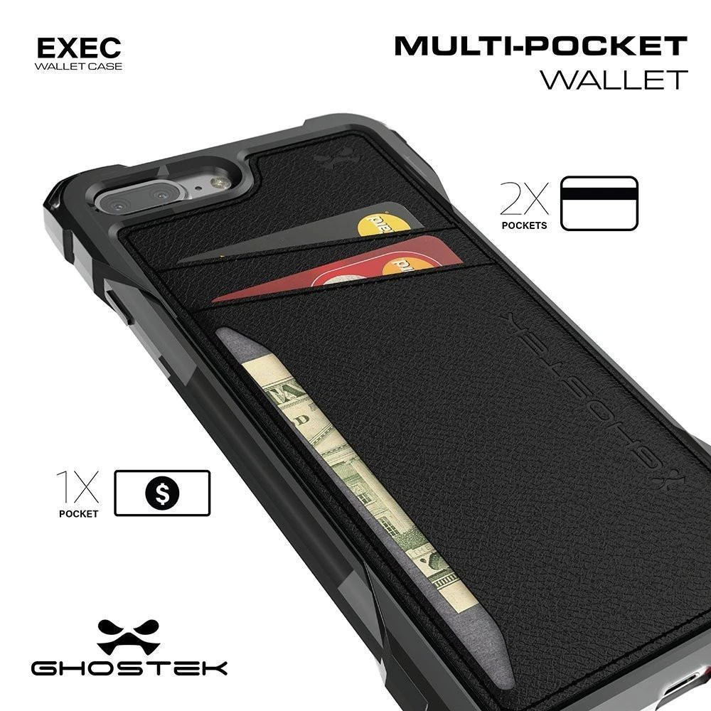 IPhone 8+Plus Wallet Case, Ghostek Exec Gold Series | Slim Armor Hybrid Impact Bumper | TPU PU Leather Credit Card Slot Holder Sleeve Cover 5 IPhone 8+Plus Wallet Case, Ghostek Exec Gold Series | Slim Armor Hybrid Impact Bumper | TPU PU Leather Credit Card Slot Holder Sleeve Cover - Image 3