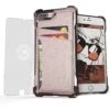 IPhone 8+Plus Wallet Case, Ghostek Exec Pink Series | Slim Armor Hybrid Impact Bumper | TPU PU Leather Credit Card Slot Holder Sleeve Cover