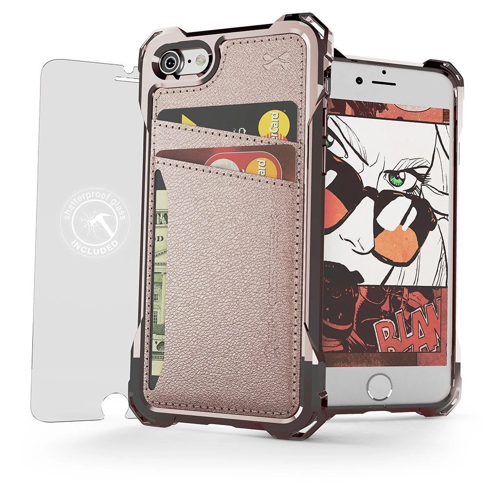 IPhone 7 Wallet Case, Ghostek Exec Pink Series | Slim Armor Hybrid Impact Bumper | TPU PU Leather Credit Card Slot Holder Sleeve Cover 3 IPhone 7 Wallet Case, Ghostek Exec Pink Series | Slim Armor Hybrid Impact Bumper | TPU PU Leather Credit Card Slot Holder Sleeve Cover