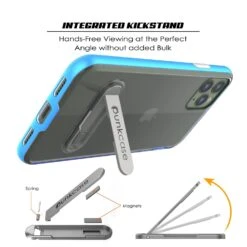 IPhone 12 Pro Case, PUNKcase [LUCID 3.0 Series] [Slim Fit] Protective Cover W/ Integrated Screen Protector [Blue] -Phone Vibe Shop Kickstand Lucid 3 Iphone 11 pro d35b627a 613e 4de7 a973 0fa2e9f6cd24