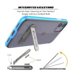 IPhone 12 Case, PUNKcase [LUCID 3.0 Series] [Slim Fit] Protective Cover W/ Integrated Screen Protector [Blue] -Phone Vibe Shop Kickstand Lucid 3 Iphone 11 bf931406 001a 4aff 8138 a35d65a1fea6