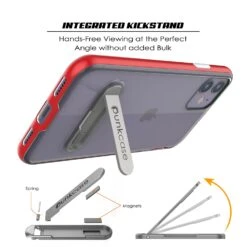 IPhone 11 Case, PUNKcase [LUCID 3.0 Series] [Slim Fit] Armor Cover W/ Integrated Screen Protector [Red] -Phone Vibe Shop Kickstand Lucid 3 Iphone 11 dae5f14e 5d2f 4730 abc3 2f6eeddb5972
