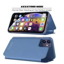 Punkcase IPhone 11 / XI Reflector Case Protective Flip Cover [Blue] -Phone Vibe Shop Kickstand Reflector Iphone 11 137cfd6c 57c7 4973 858a 165f4d8865dd