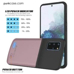 PunkJuice S20+ Plus Battery Case Rose - Fast Charging Power Juice Bank With 6000mAh -Phone Vibe Shop LED Punkjuice Galaxy S20 Plus 1fb9d13a 4e33 44d1 9729 793944ab020d